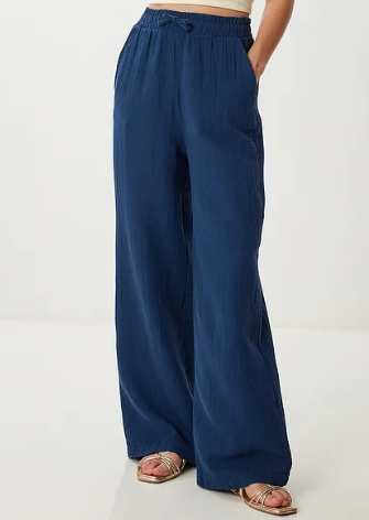 Muslin Palazzo Pants – Khaki